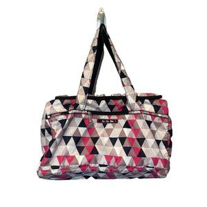 Ju-Ju-Be Starlet Travel Duffel Bag Duffel Bag Pink Black Triangles Geometric